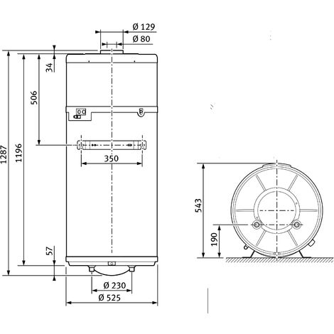 Vaillant Saunier Duval Magna Aqua 100/3C Brauchwasserwärmepumpe wandh. Luft, 100L 10028216