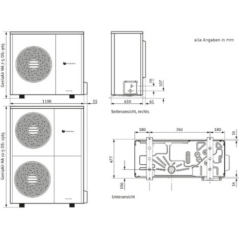 Vaillant SD GeniaAir Split HA 12-5 OS Heizungswärmepumpe 12kW 0010021154