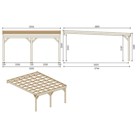 Copertura In Tessuto Oxford Per Tettoia 12x20 Piedi – Beige, Impermeabile E Anti-UV – GOTRUTH