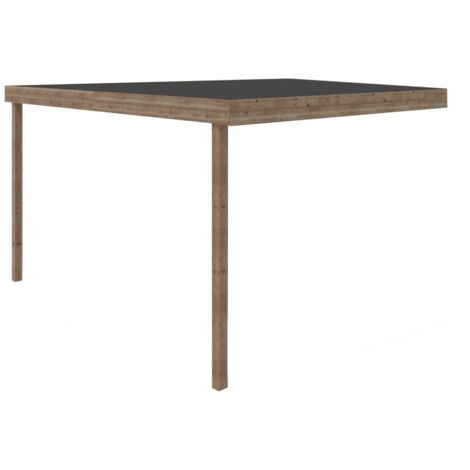 Tettoia di terazzo in legno - 3.02x4.24m - impregnata - colore marrone - DOM180