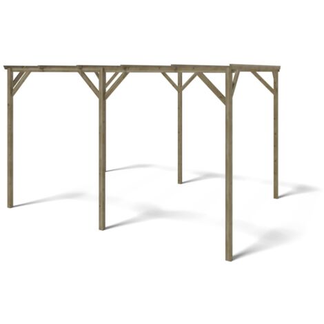 Tettoia posto auto coperto in legno 3.00x4.00 m - 12.00 m2 - CAR13