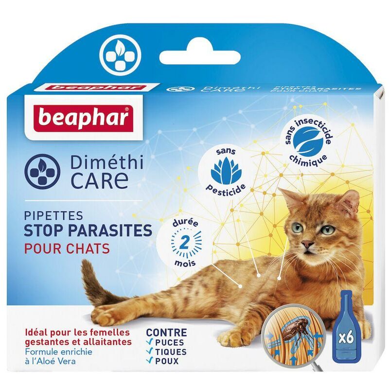 Dimethicare Pipettes Stop Parasites Pour Chats 6 X 1 Ml