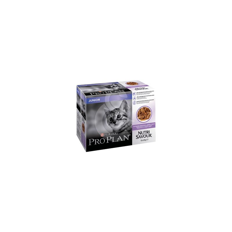 PÂTÉE POUR CHATONS NUTRISAVOUR KITTEN A LA DINDE EN SAUCE 10X85G - PURINA  PRO PLAN