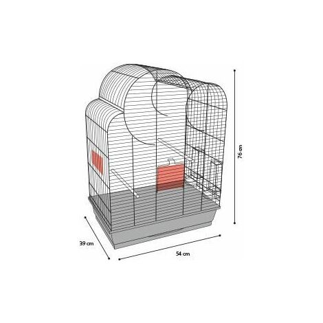 Cage pour oiseaux Louise 40 en métal bleu