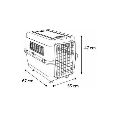 Transport Chien - Flamingo Cage de voyage Nomad Taupe Taille M