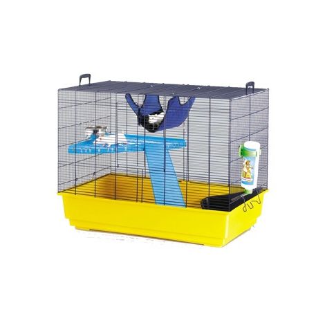 Cage rat/furet freddy2 bleu marine/gris 80x50x63cm