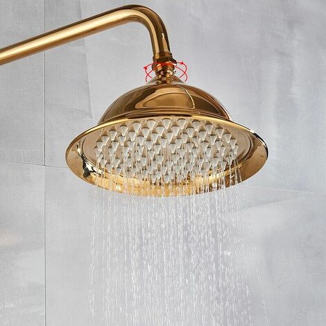 Sistema Doccia Completo di Soffione,Onyzpily Colonna Doccia Regolabile Altezza,in Antico Vintage Acciaio Inox