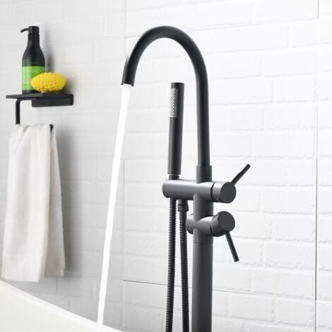 Rubinetto miscelatore freestanding vasca da bagno nero opaco Offerta