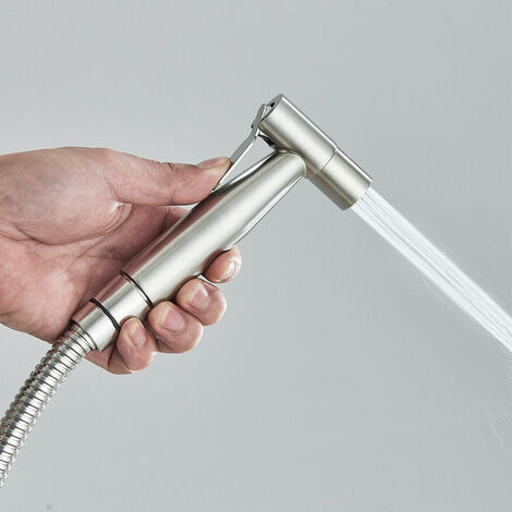 Spruzzatore Per Bidet Manuale - In Acciaio Inox, Con Tubo Flessibile 2m, Valvola E Ganci, Per Igiene Personale - Foto 8