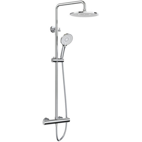Duschsystem mit Thermostat
3 Strahlart(en), 92-126 cm Duschstangen Edelstahl Duschamaturenset Wassersparend