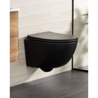 Doppelloch Gegenstrom Wand-WC - D05 matt schwarz