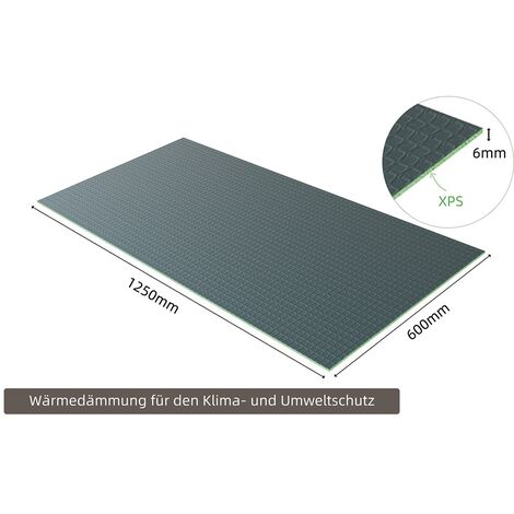 4er-Pack 1250mm x 600mm x 6mm AICA XPS Platten Perimeterdämmung Sockeldämmung Hartschaumplatten Bauplatte Fliesenplatte