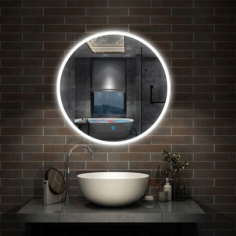 50 cm Rund LED Spiegel Touch Beschlagfrei