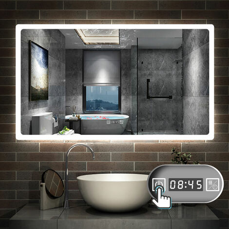 Paco Rund Beleuchtung 7, Home Schminkspiegel Beleuchtung Indirekte mit Spiegel Typ (Ø50cm) Badezimmer
