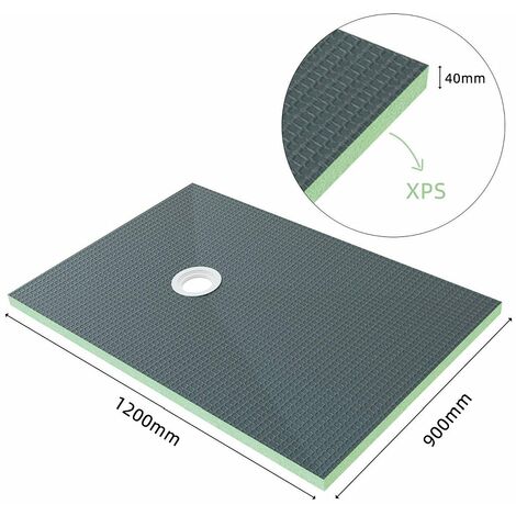 1200x900x40mm Duschboard XPS Platten 40mm Duschtasse befliesbar bodeneben Duschelement