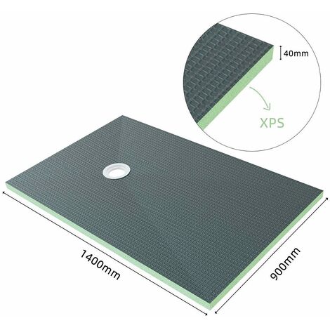 1400x900x40mm Duschboard XPS Platten 40mm Duschtasse befliesbar bodeneben Duschelement