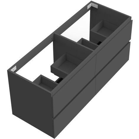 Waschtisch mit/ohne Waschbecken Waschbeckenunterschrank Badmöbel 120cm Anthrazit Keine Waschbecken