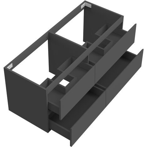 Waschtisch mit/ohne Waschbecken Waschbeckenunterschrank Badmöbel 120cm Anthrazit Keine Waschbecken