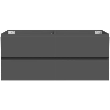 Waschtisch mit/ohne Waschbecken Waschbeckenunterschrank Badmöbel 120cm Anthrazit Keine Waschbecken
