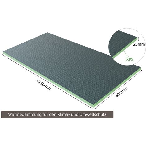1250mm x 600mm x 25mm Perimeterdämmung Sockeldämmung Hartschaumplatten Bauplatte Fliesenplatte