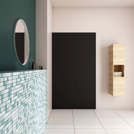 Matt Schwarz 3mm Duschrückwand Aluverbundplatte Fliesenersatz 120x210cm Aluminiumverbundplatte Aluplatte Alu
