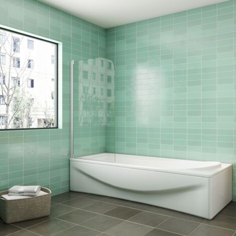 Badewanne Drehen 90° Trennwand 75 x 140cm Duschabtrennung 4mm Glas (1/5)