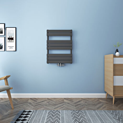 AICA Sanitär Design Heizkorper Badheizkörper Paneelheizkörper Anthrazit Vertikal 800x600mm