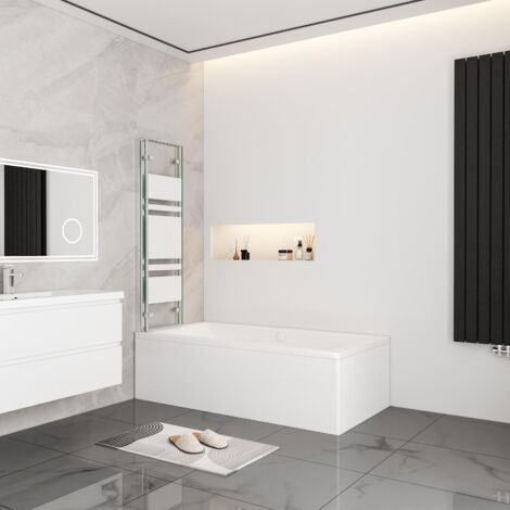AICA 130x140cm Faltwand 3 teilig Badewanneaufsatz Duschwand Badwannenfaltwände 6mm Nano ESG