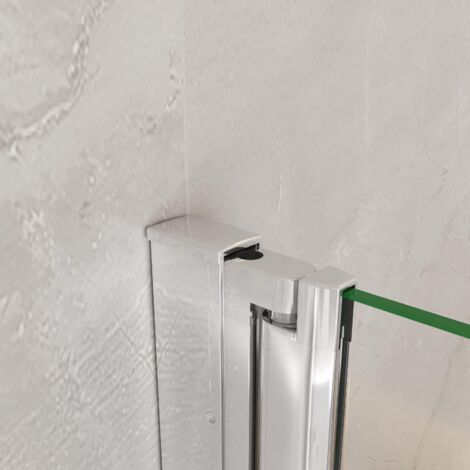 AICA 130x140cm Faltwand 3 teilig Badewanneaufsatz Duschwand Badwannenfaltwände 6mm Nano ESG