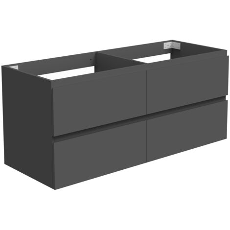 Waschtisch mit/ohne Waschbecken Waschbeckenunterschrank Badmbel 120cm Anthrazit Keine Waschbecken