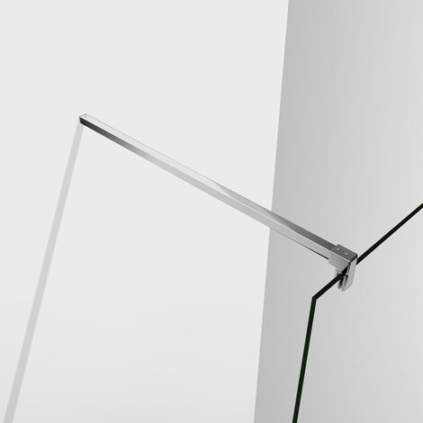 60x200cm Walk-IN Duschkabine Duschabtrennung 10mm NANO Glas+Stabilisatorstange für die Dusche 140cm