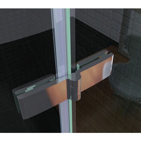 Duschkabine Viertelkreis 6mm NANO ESG Eckeinstieg Falttür 80x80x195cm Runddusche Duschabtrennung