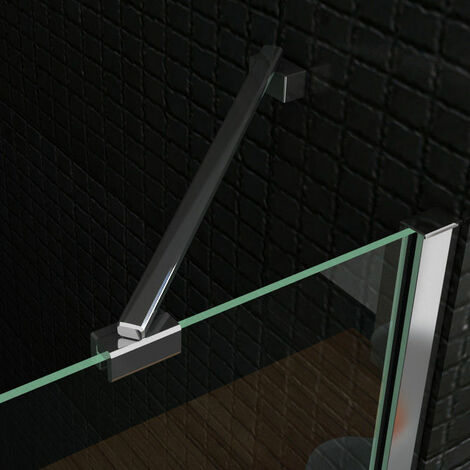 Duschkabine Viertelkreis 6mm NANO ESG Eckeinstieg Falttür 80x80x195cm Runddusche Duschabtrennung