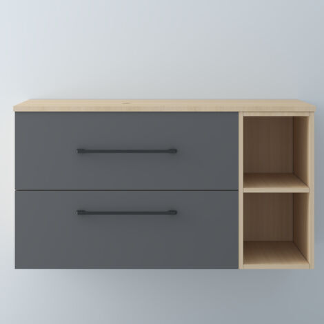Waschtisch Badmöbel Unterschrank Hängend Schrank, ohne Waschbecken + 80cm Unterschrank