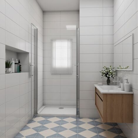Duschtür Pendeltür Nischentür Duschabtrennung Schwingtür Dusche Klarglas 90x195cm