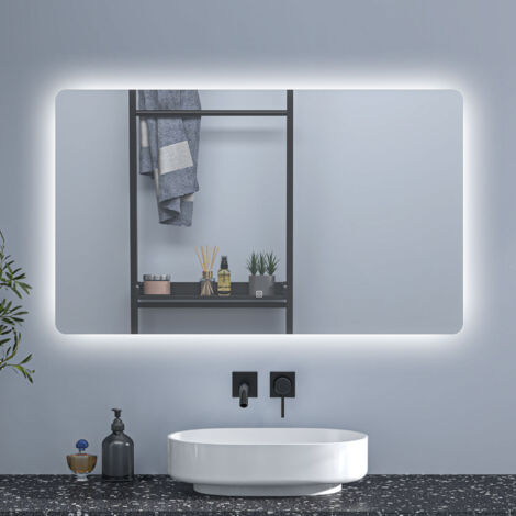 Badezimmerspiegel Wandspiegel LED Badspiegel 3 farben Dimmbar Memory Funktion 100x70cm (1/5)