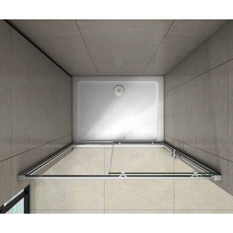 120(116-120cm)xH.190cm 5mm Glas Nischentür Schiebetür