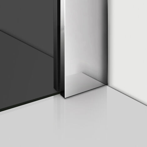 B.120xH.200cm Duschwand +ausziehbar (70-120cm) Stabilisierungsstange Walk in Duschtrennwand 8mm NANO-Glas mit Glasschutzfolie