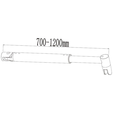 B.120xH.200cm Duschwand +ausziehbar (70-120cm) Stabilisierungsstange Walk in Duschtrennwand 8mm NANO-Glas mit Glasschutzfolie