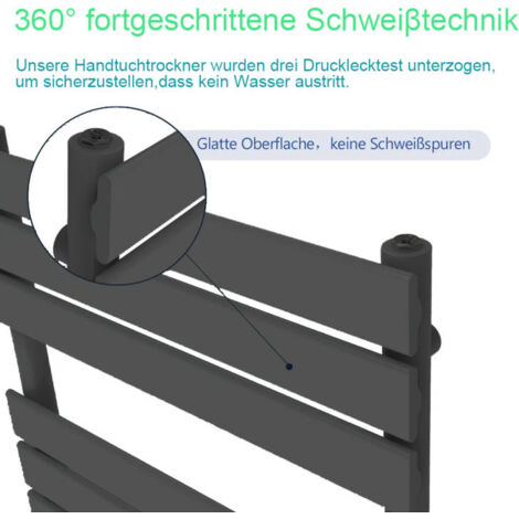 AICA Sanitär Heizkörper heizung180x60cm Anthrazit PaneelHeizkörper Badheizkörper Handtuchwärmer Mittelanschluss 1168W