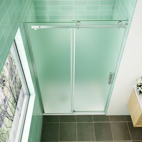 Duschabtrennung 8mm NANO ESG Schiebetür Nischentür 120X195cm Linksmontage Echtglas Duschtür Duschkabine Dusche Glastür