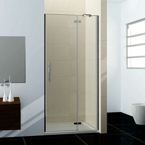76 x195cm Duschabtrennung Nischentür Schwingtür 6mm NANO Glas