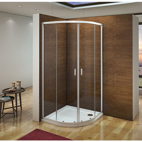 Viertelkreis Duschkabine Duschabtrennung ESG Glas 80x80x185cm