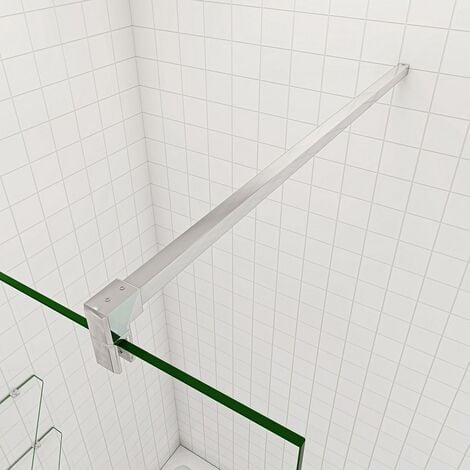 Duschwände 30x200cm + 90cm Haltestange Duschabtrennung Walk in Duschtrennwand 8mm NANO-Glas dusche