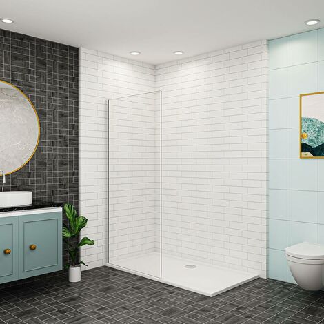 130x200cm Walk in Dusche Duschwand Duschabtrennung Echtglas 8mm NANO Glas Duschkabine