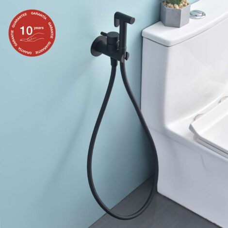 Ensemble douchette hygiénique WC SKY BATH noir mat PVD Inox S304 série HARMONY (1/5)