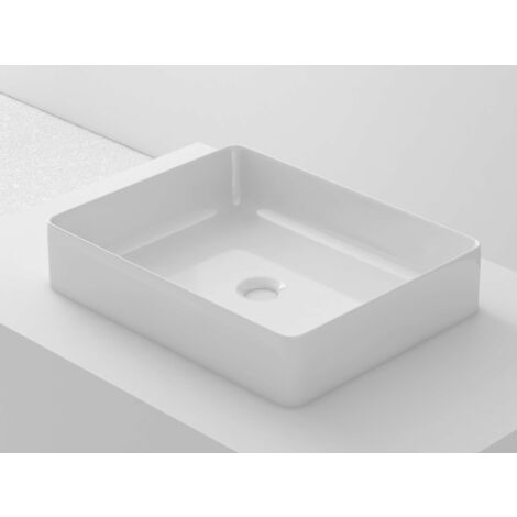 Lavabo à poser RT37 céramique 47x11x37 cm blanc (1/5)