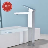 Mitigeur de lavabo bec haut SKY BATH chromé Inox S304 série Army