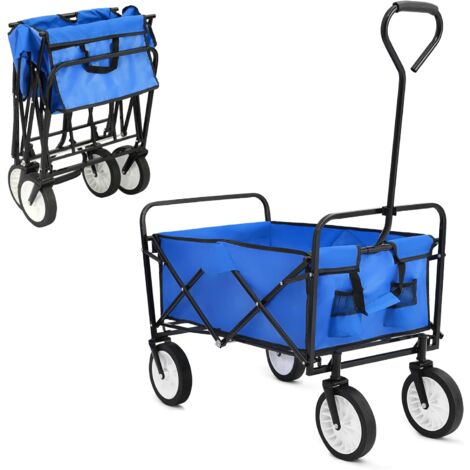 Chariot Pliable Grande Capacité 100kg,Collapsible Chariot De Camping Pliable Wagon,4 Chariot De Festival Portable