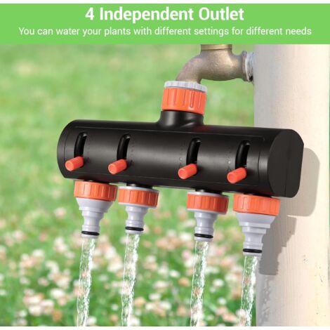 Distributeur Arrosage 4 Voies, Sélecteur d'arrosage,Diviseur de Tuyau